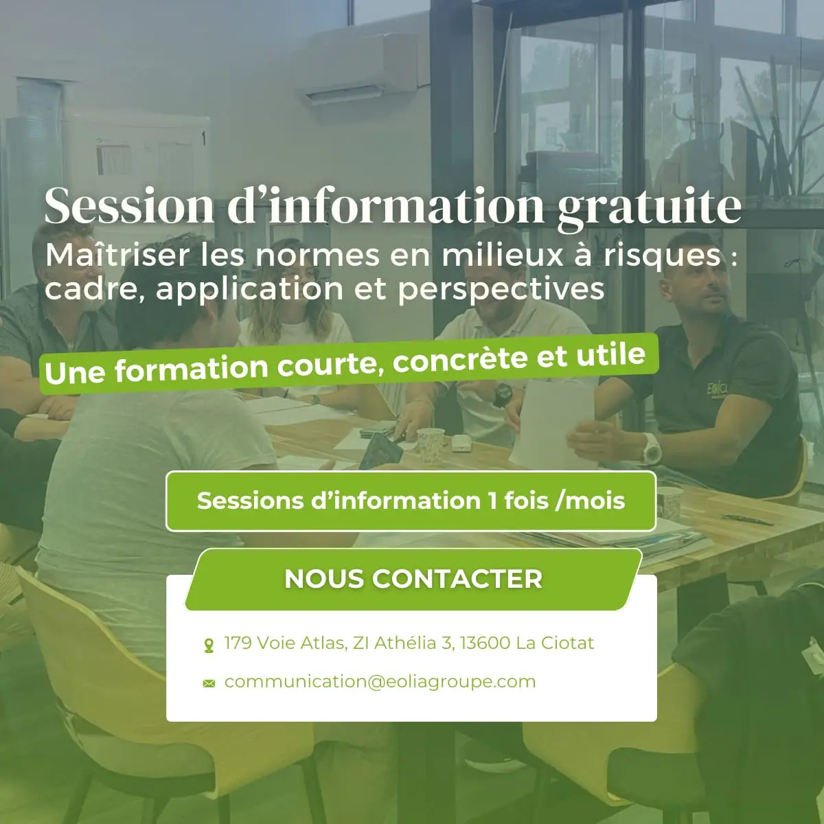Sessions d’informations gratuites chez eolia