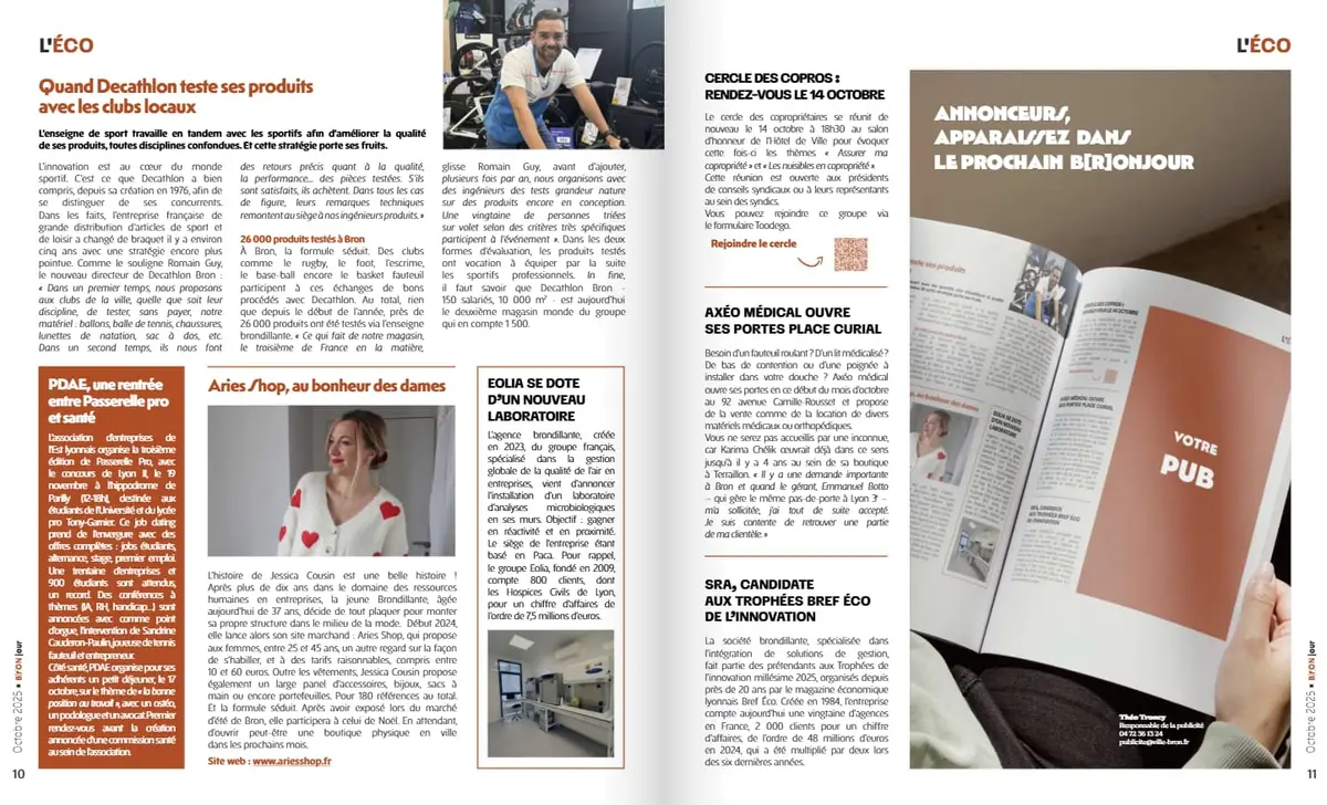 Eolia et son laboratoire d’analyses microbiologiques dans le journal de Bron