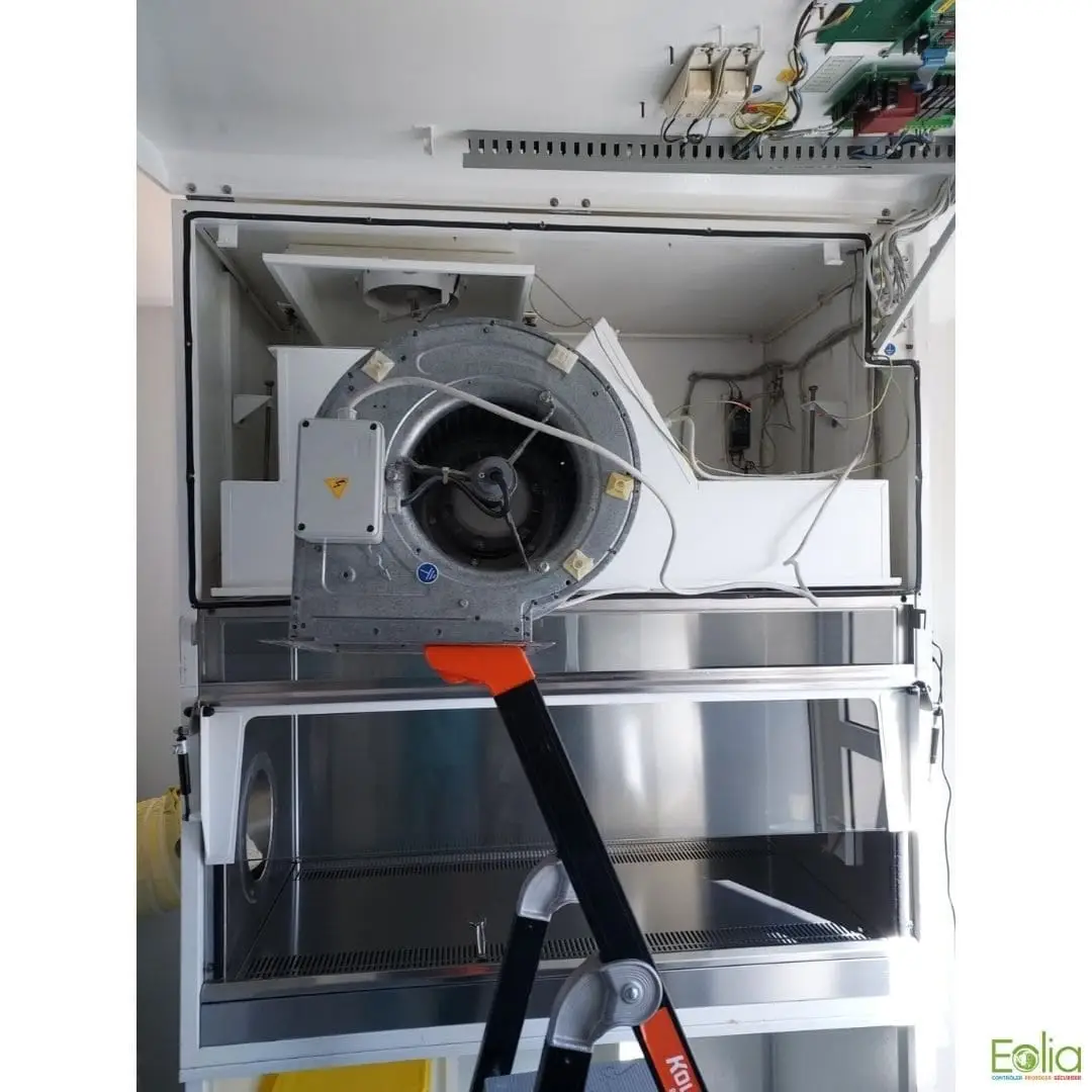 EOLIA réalise la maintenance préventive d’un moteur au sein d’un service de médecine nucléaire