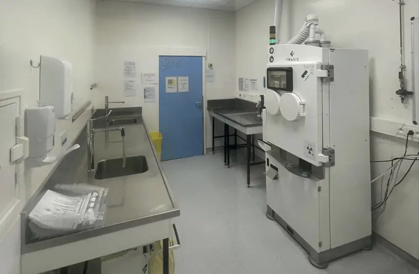 Mise en surpression d’un laboratoire de médecine nucléaire