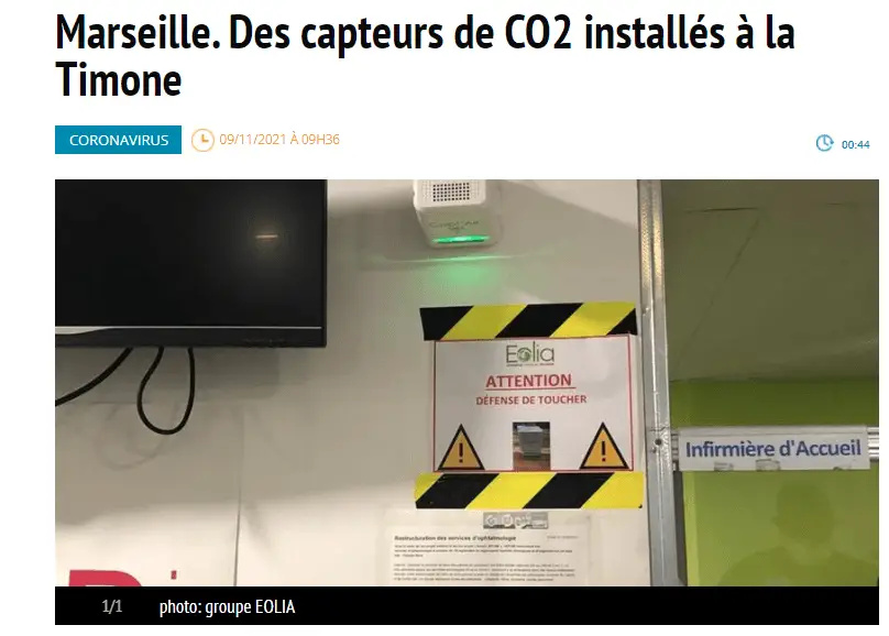 Des capteurs de CO2 installés à la Timone. Article publié par Maritima