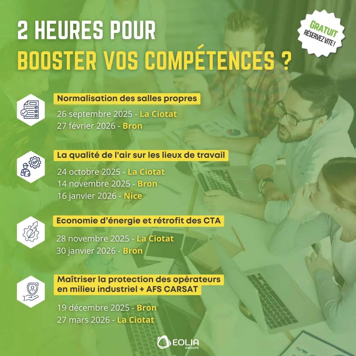 2 heures pour booster vos compétences avec Eolia ?