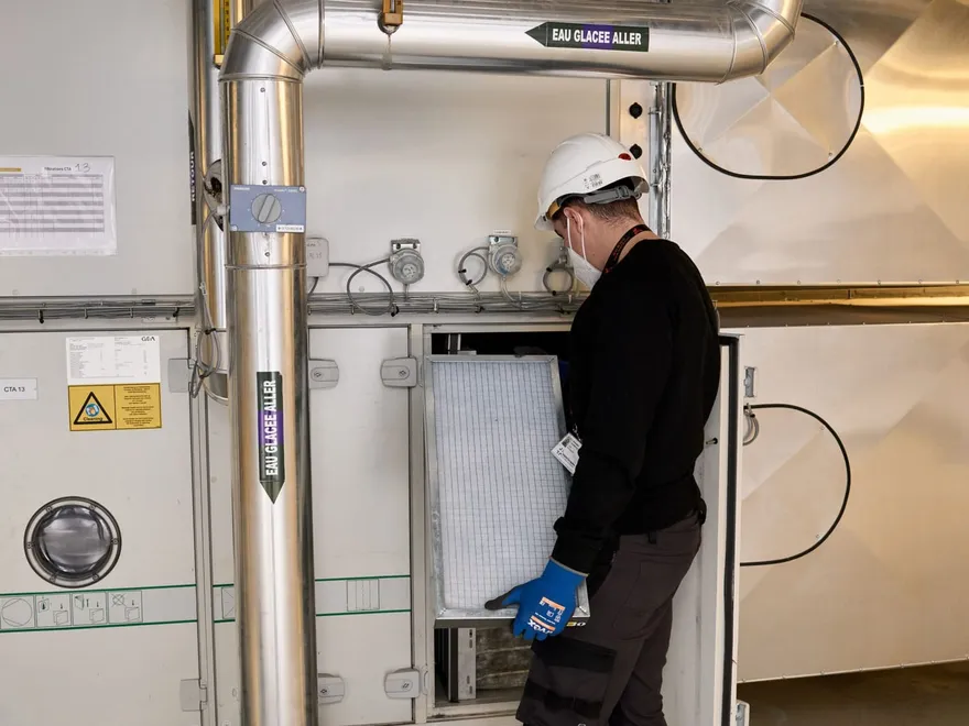 Remplacement d’un filtre sur une centrale de traitement d’air