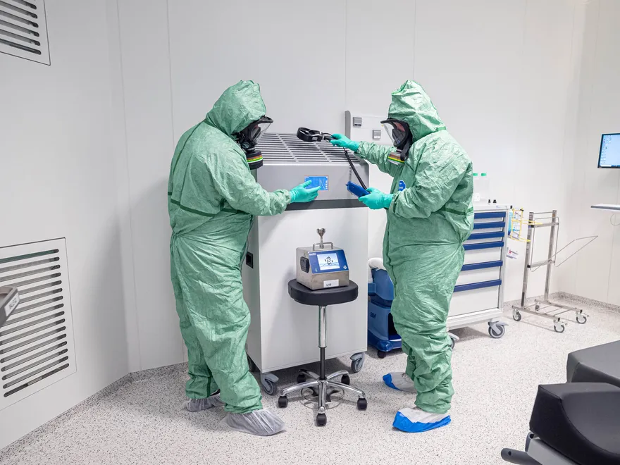 Contrôle particulaire dans un bloc opératoire