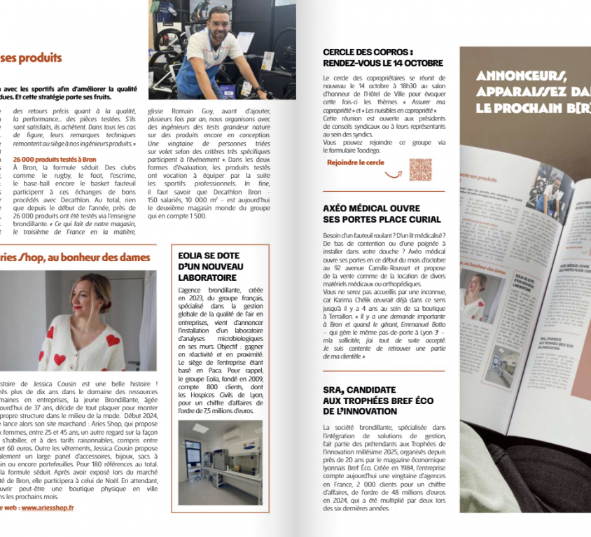 Article journal de Bron Laboratoire